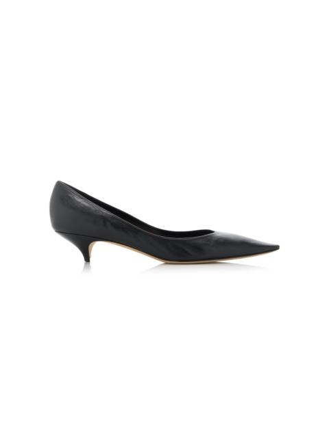 Liisa Leather Kitten Heel Pumps black