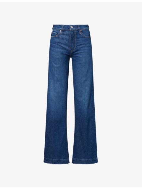 PAIGE Leenah Wide-Leg Stretch-Denim Jeans
