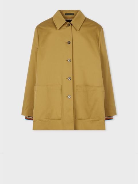 Paul Smith Women's Khaki Cotton-Blend Work Jacket With Detachable Gilet