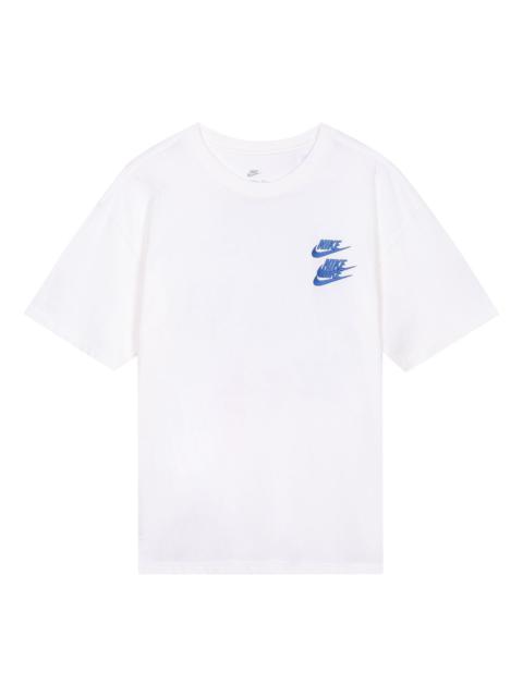 Nike Men's Nike Sportswear Around The World Subject Embroidered Alphabet Logo Ribbed Round Neck Short Sle