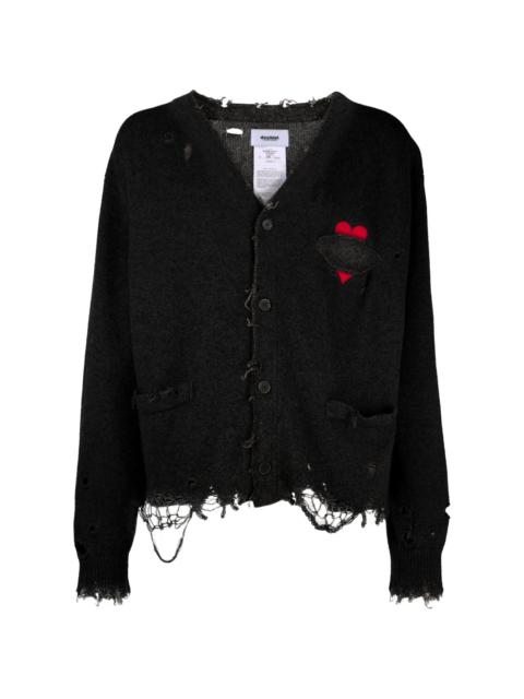 トップス doublet Broken Heart Cardigan Doublet BROKEN HEART CARDIGAN - BLACK | Garmentory