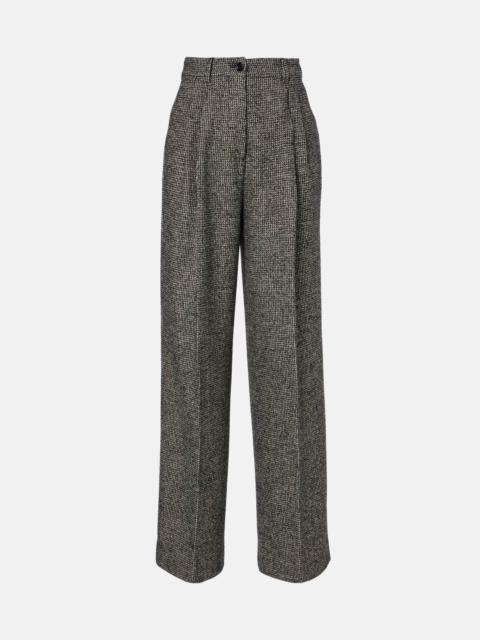 Dolce & Gabbana Pleated wool-blend wide-leg pants