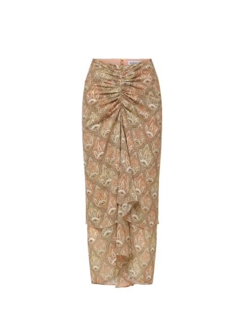 VERONICA BEARD SIRA SILK MIDI SKIRT