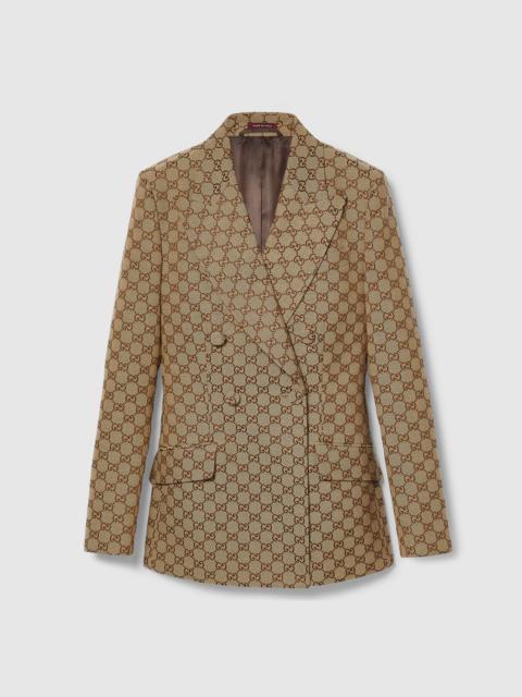 GUCCI Double-breasted GG canvas jacket