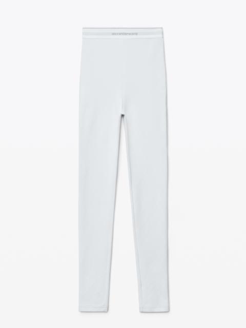 Alexander Wang REFLECTIVE LOGO LEGGING IN STRETCH KNIT