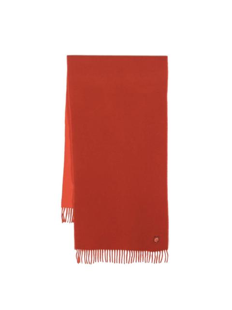 Maison Kitsuné logo-patch wool scarf