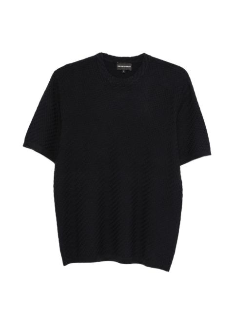 EMPORIO ARMANI textured T-shirt