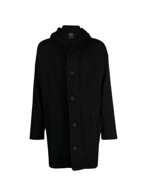 Yohji Yamamoto long-sleeved hooded single-breasted coat