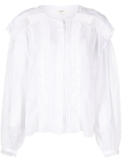 Georgina lace-detail blouse