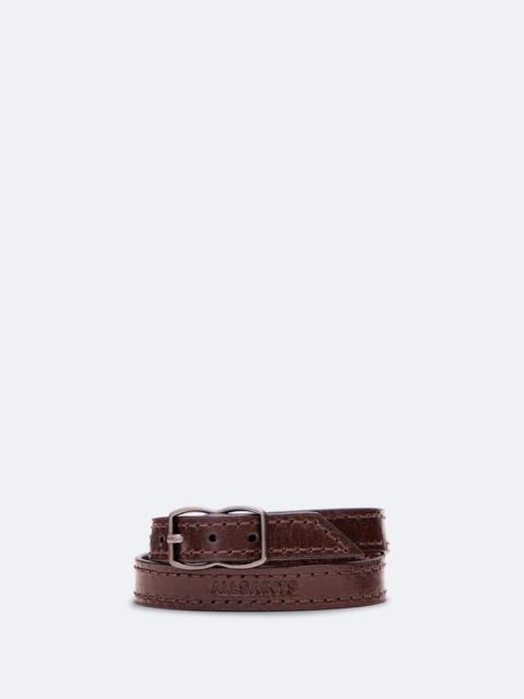 ALLSAINTS SILOH LEATHER DOUBLE-WRAP BRACELET
