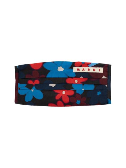 Marni Marni Logo Floral Facemask 'Blue'