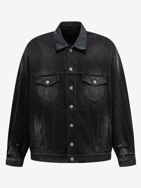 Black Deconstructed Denim Jacket
