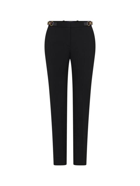 Louis Vuitton Slim Trousers In Black Stretch Wool