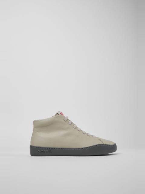 CAMPER Peu Touring Gray leather ankle boots for women