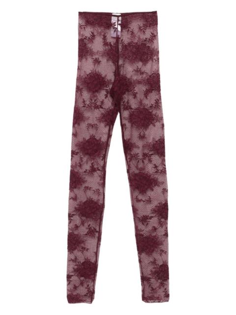 THE ANDAMANE floral-lace leggings