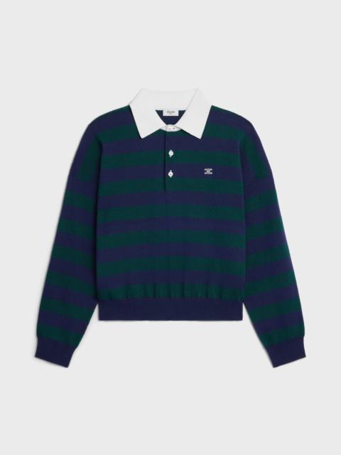 CELINE polo sweater IN striped wool