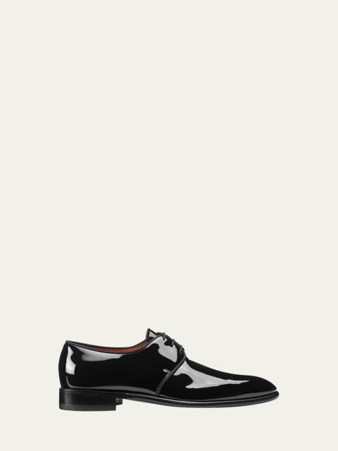 Santoni Men's Isogram Patent Leather Derby Shoes