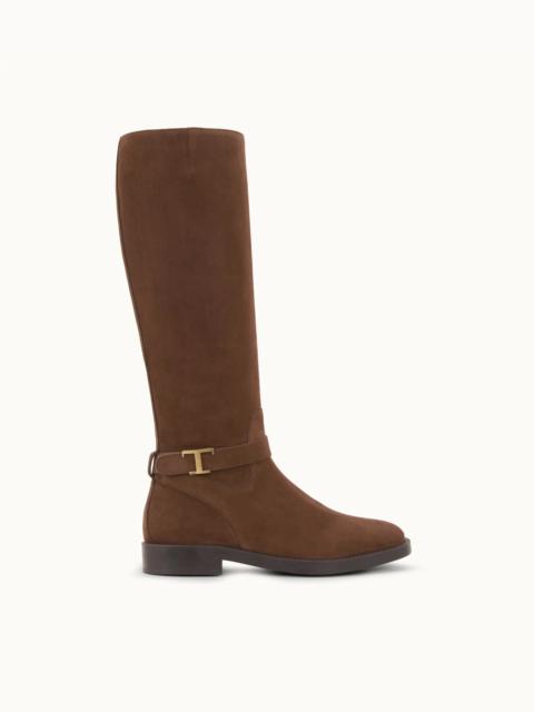 Tod's TIMELESS BOOTS IN SUEDE - BROWN