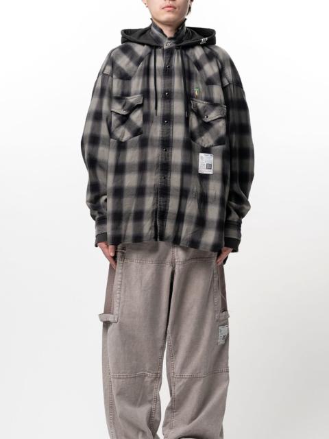 Maison MIHARAYASUHIRO Hoodie Combine Checkered Shirt