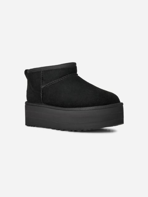 UGG ® Women's Classic Ultra Mini Platform Suede Classic Boots in Black