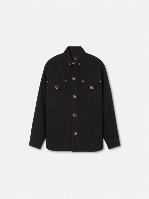 VERSACE Gabardine Wool Overshirt