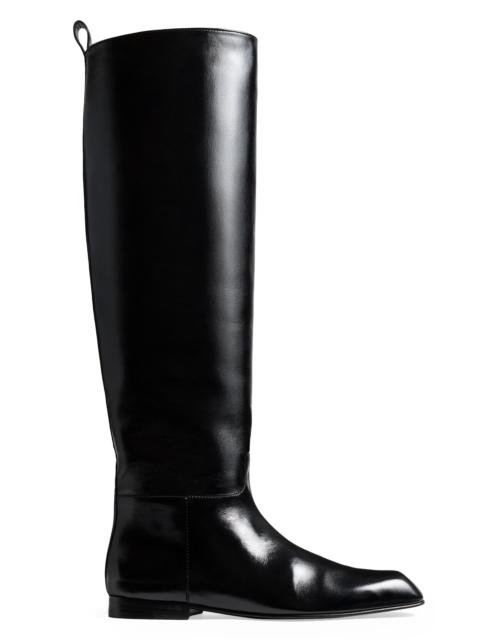 KHAITE Women's Colt Knee-High Leather Boots - Black