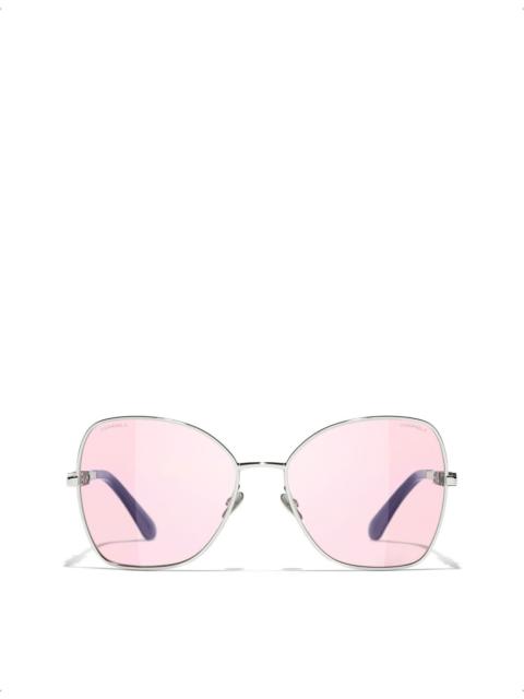 CHANEL CH4283 butterfly-frame metal sunglasses