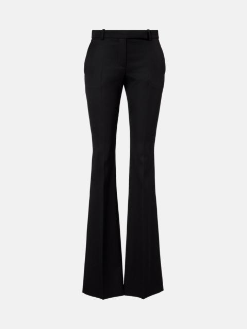 Alexander McQueen Low-rise wool flared pants