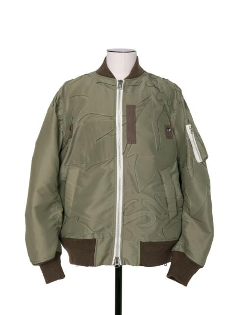Nylon Twill Embroidered Patch Blouson