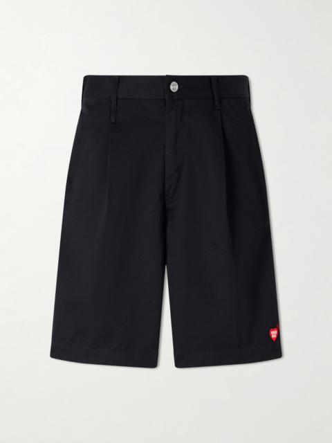 Human Made Skater Straight-Leg Logo-Detailed Pleated Twill Shorts