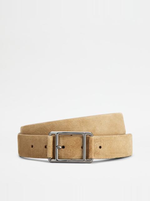 Tod's BELT IN LEATHER - BEIGE