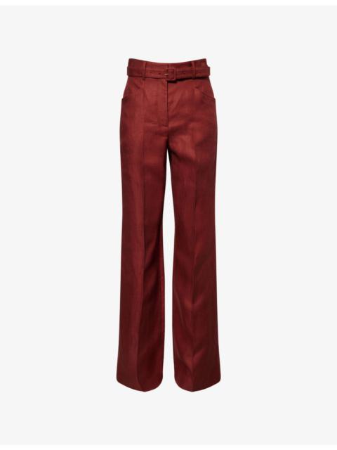 GABRIELA HEARST Norman Wide-Leg Linen Trousers