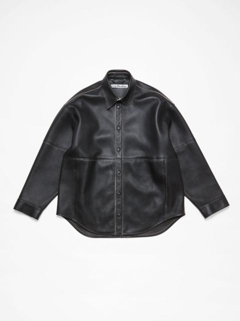 Acne Studios Leather shirt jacket - Black