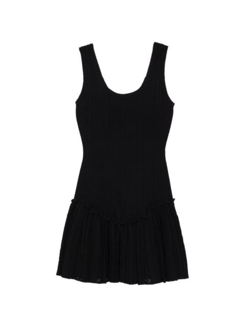 Sandro ruffled knitted dress
