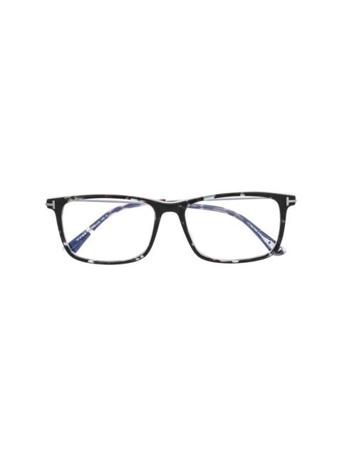 TOM FORD marble-effect square-frame glasses