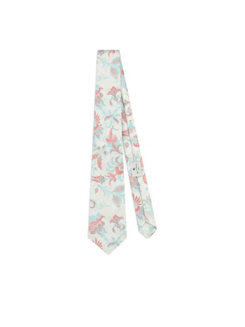 Etro jacquard floral motif tie