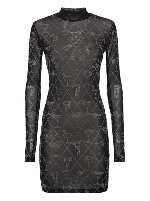 PHILIPP PLEIN crystal-embellished mini dress