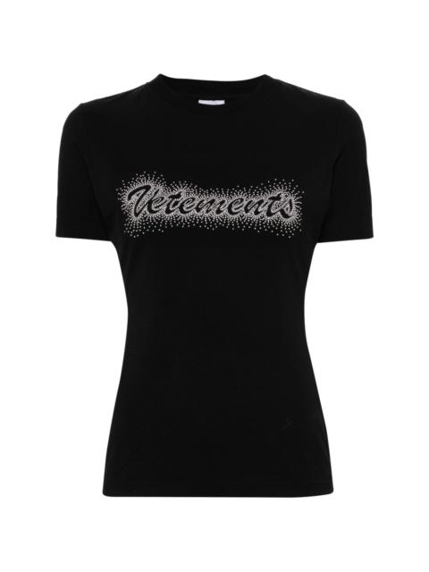 VETEMENTS studded-logo cotton T-shirt