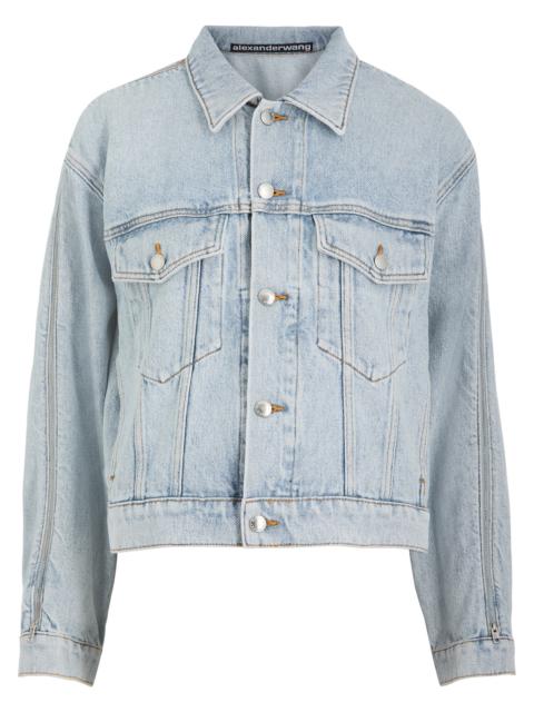 Zip-detail denim jacket