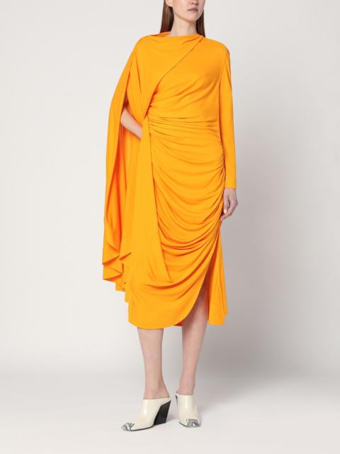 Bottega Veneta Draped dress in mandarin colour