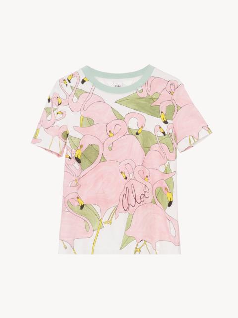 Chloé BABY FIT LOGO T-SHIRT IN COTTON JERSEY