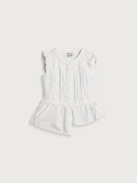 DAMSON MADDER. Damson Madder Leighton Ruffle Blouse