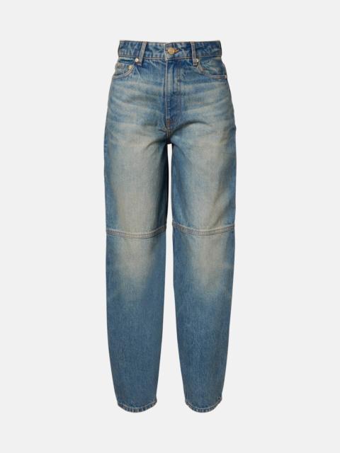 GANNI Stary barrel-leg jeans