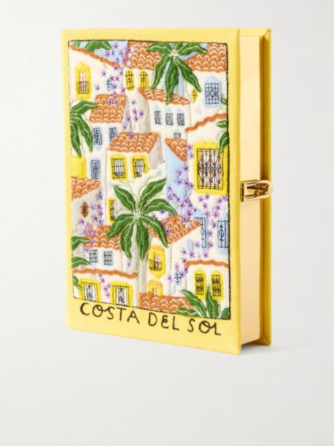 Olympia Le-Tan Costa Del Sol Appliquéd Embroidered Canvas Clutch