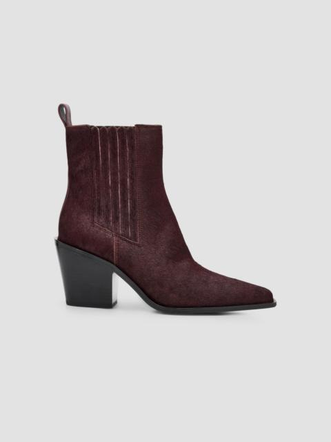 rag & bone Women's Newbury Calf-Hair Chelsea Boots - Burgundy Hair Calf