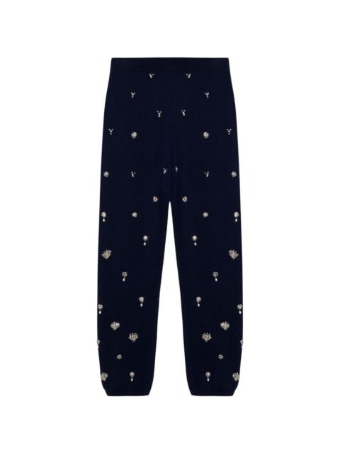 SIMKHAI Kandace crystal-embellished trousers