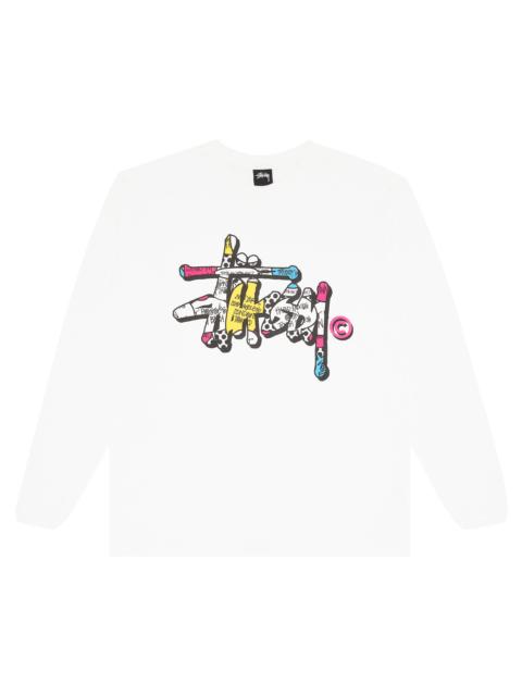 Stussy Gear Script Tee Long-Sleeve 'White'