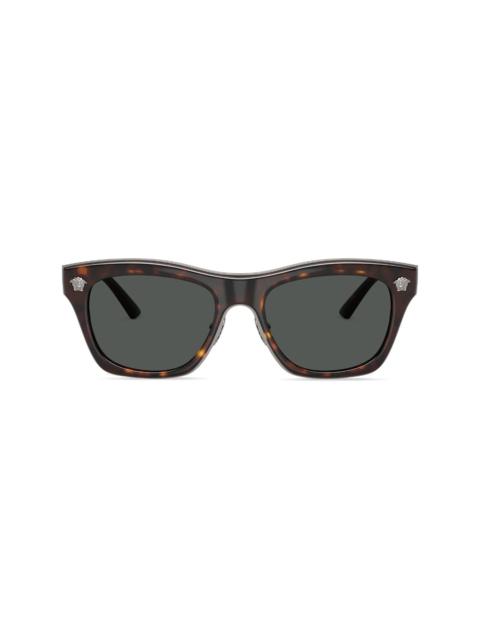 VERSACE tortoiseshell-effect sunglasses