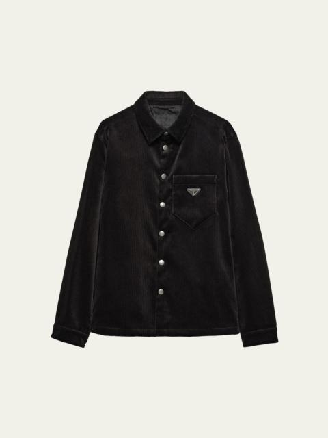 Men's Velvet Corduroy Overshirt