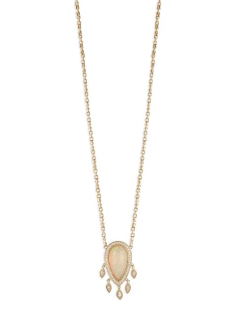 JACQUIE AICHE Opal Teardrop Necklace